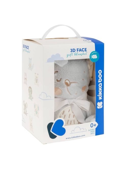 Kikkaboo takaró, 75x100cm - vidám kisegér szürke