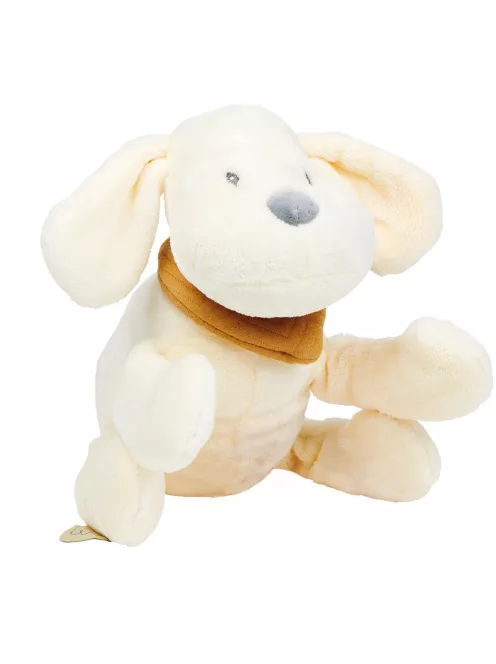 Nattou játék flanel 30cm Charlie, a kutya - vanília