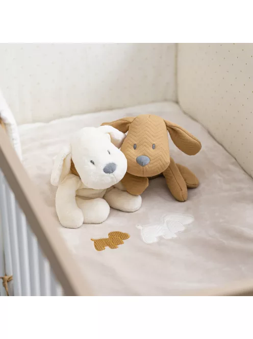 Nattou játék flanel 30cm Charlie, a kutya - vanília