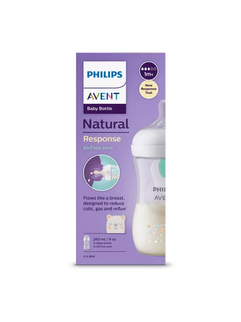 Philips AVENT Cumisüveg Natural Response AirFree szeleppel 260ml - medve