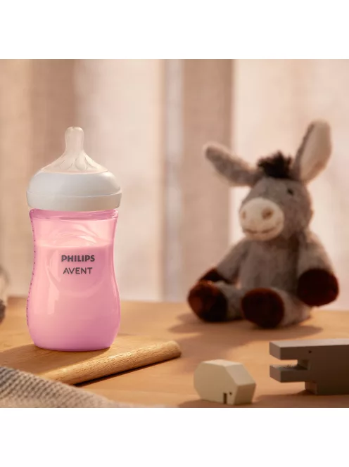 Philips AVENT Cumisüveg Natural Response 260ml - rózsaszín