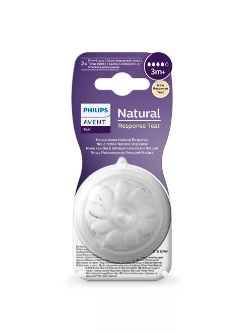 Philips AVENT Etetőcumi Natural Response 2db 4 cseppes 3hó