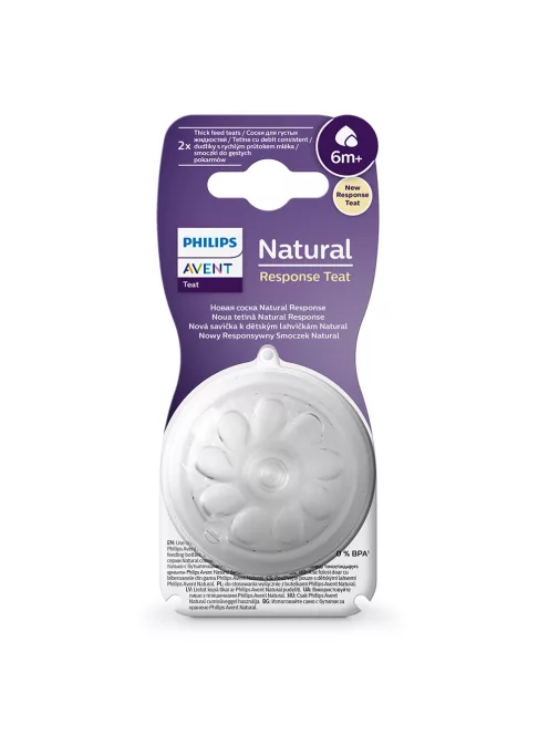 Philips AVENT Etetőcumi Natural Response 2db sűrűbb ételekhez 6hó