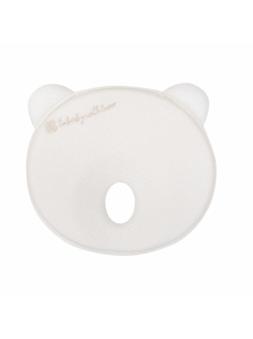 Kikkaboo párna - laposfejűség elleni memóriahabos ergonomikus Airknit  maci fehér