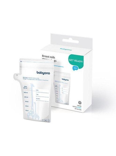 BabyOno Eldobható anyatejtároló tasak, 30db, 180ml, 1084