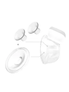  BabyOno Mellszívó alkatrész, tölcsér /2db/ és szilikon betét /1db/, Shelly, 1000 KIT II.
