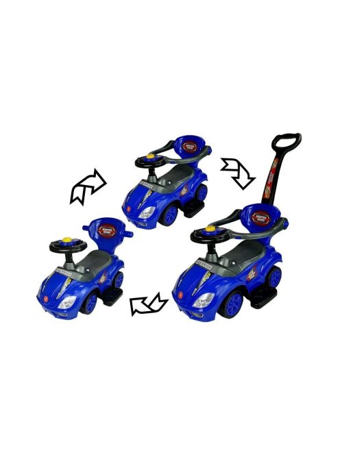 Baby Mix 3az1-ben Mega Car bébitaxi tolókarral - piros