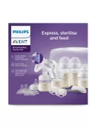 Philips AVENT Kézi mellszívó kezdő szett Natural Response mikrohullámú sterilizátorral