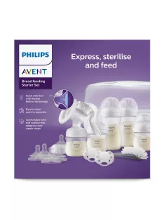   Philips AVENT Kézi mellszívó kezdő szett Natural Response mikrohullámú sterilizátorral