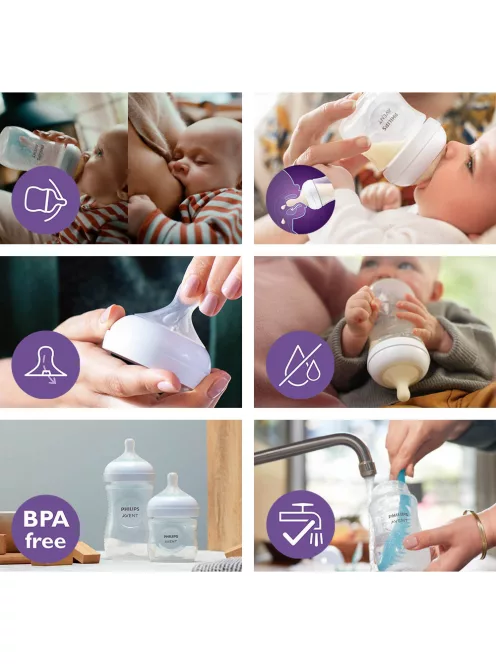 Philips AVENT Cumisüveg Natural Response üveg 240ml 2db-os