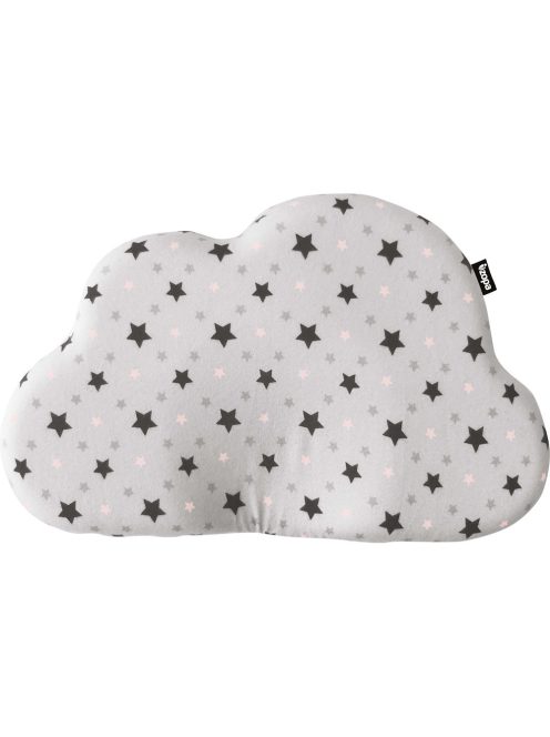 Zopa párna babáknak - laposfejűség elleni memóriahabos ergonomikus Felhő alakú Pink stars