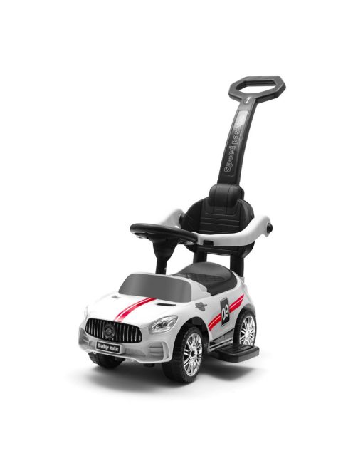Baby Mix RACER bébitaxi tolókarral - fehér