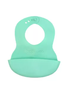 BabyOno Előke, műanyag, puha, állítható, zöld, 835/03