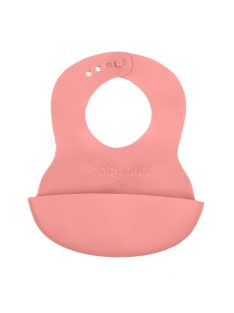   BabyOno Előke, műanyag, puha, állítható, rózsaszín, 835/04