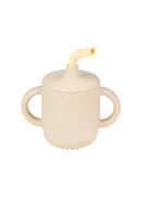 Nattou szívószálas itatópohár szilikon - homok