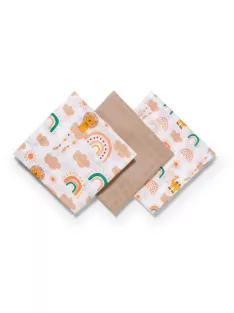 BabyOno Textilpelenka, színes, 3 db, bézs, 348/08