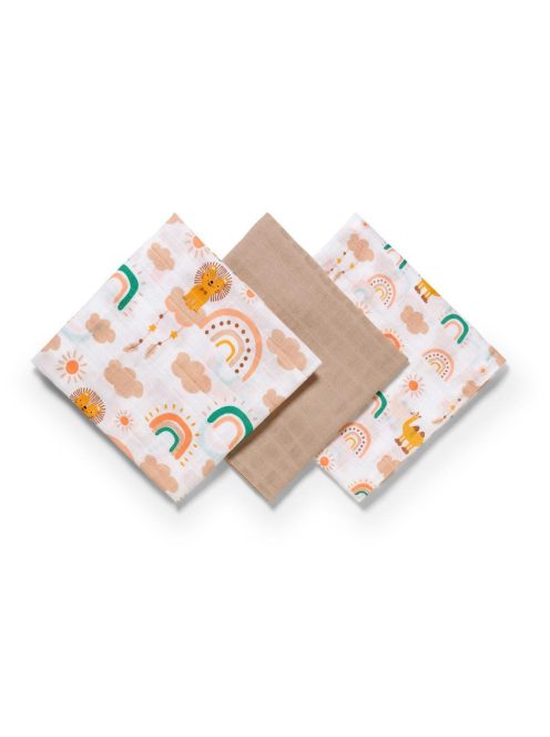 BabyOno Textilpelenka, színes, 3 db, bézs, 348/08