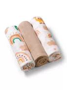 BabyOno Textilpelenka, színes, 3 db, bézs, 348/08