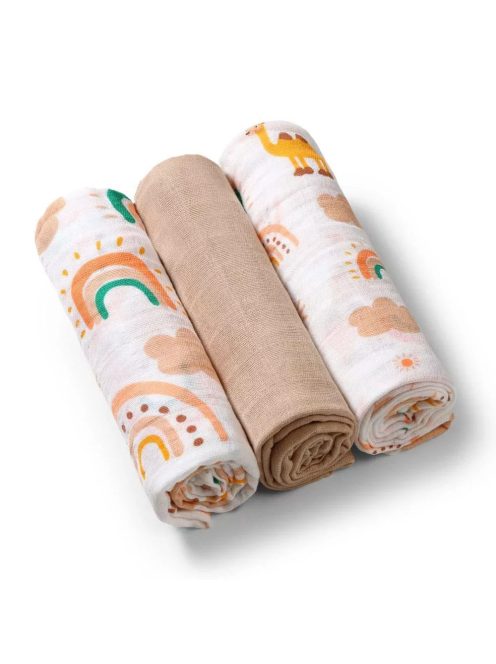 BabyOno Textilpelenka, színes, 3 db, bézs, 348/08