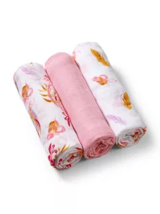   BabyOno Textilpelenka, színes, 3 db, bambusz, halványrózsaszín, 397/07