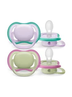   Philips AVENT Játszócumi Ultra Air neutral 0-6hó lányos 2db - lila