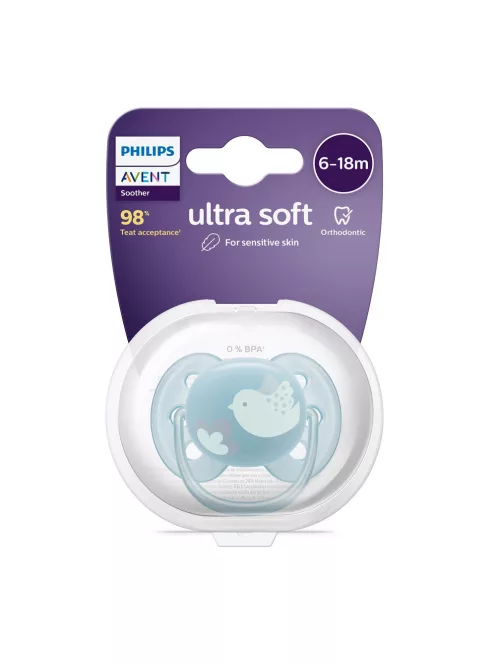 Philips AVENT Játszócumi Ultrasoft Premium 6-18hó 1db - kék