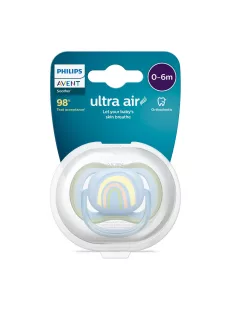   Philips AVENT Játszócumi ultra air 0-6hó - szivárványos 1db