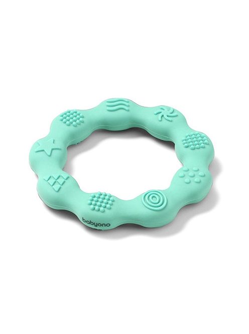 BabyOno Rágóka, RING, szilikon, gyűrű, kék, 825/03
