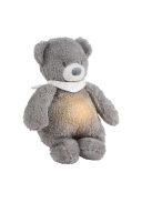 Nattou éjjeli fény zenélő Sleepy maci - szürke