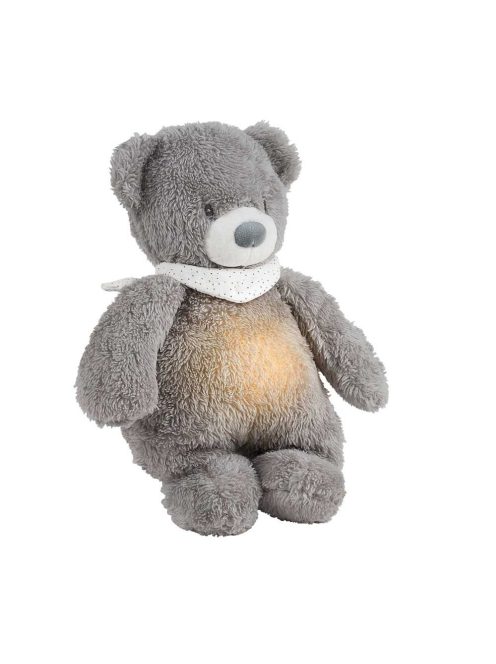 Nattou éjjeli fény zenélő Sleepy maci - szürke