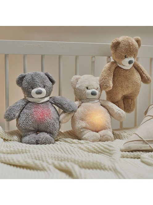 Nattou éjjeli fény zenélő Sleepy maci - szürke