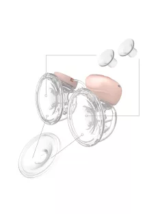   BabyOno mellszívó alkatrész tölcsér /2db/ és szilikon betét /1db/ Twinny 1002 KIT II.