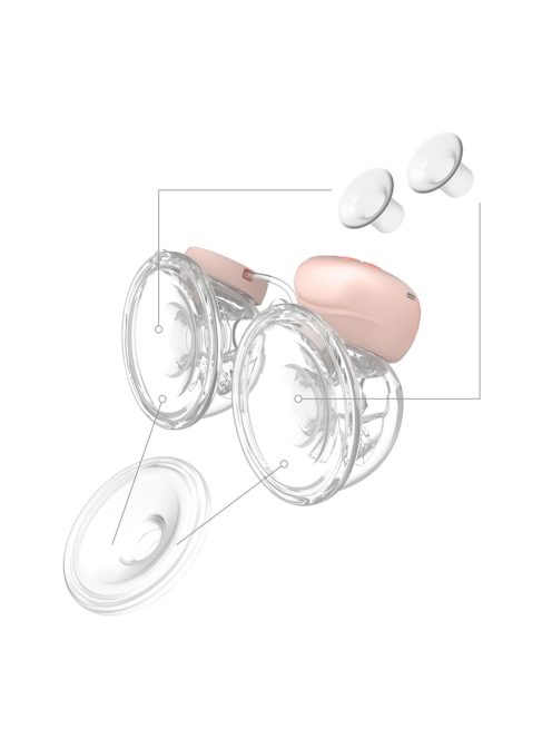 BabyOno mellszívó alkatrész tölcsér /2db/ és szilikon betét /1db/ Twinny 1002 KIT II.