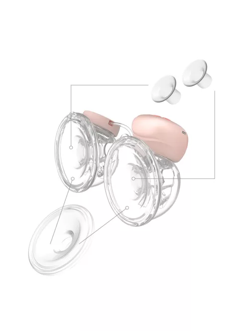 BabyOno mellszívó alkatrész tölcsér /2db/ és szilikon betét /1db/ Twinny 1002 KIT II.