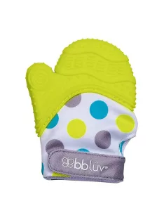 Bblüv Bébikesztyű, szilikonos rágókával - Glüv Lime