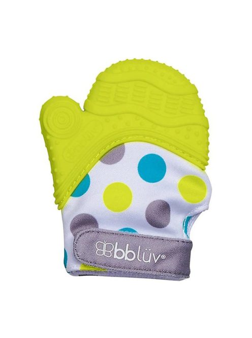 Bblüv Bébikesztyű, szilikonos rágókával - Glüv Lime