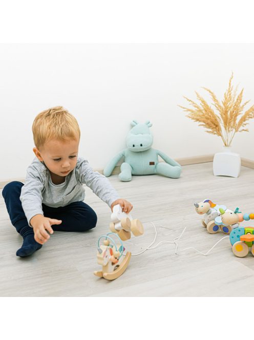 Zopa fa játék golyóvezető mini hintázó unikornis rózsaszín