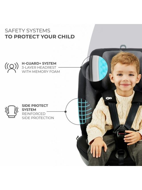 Kinderkraft gyerekülés Xpedition 2 i-Size 360 fok Isofix 40-150cm szürke