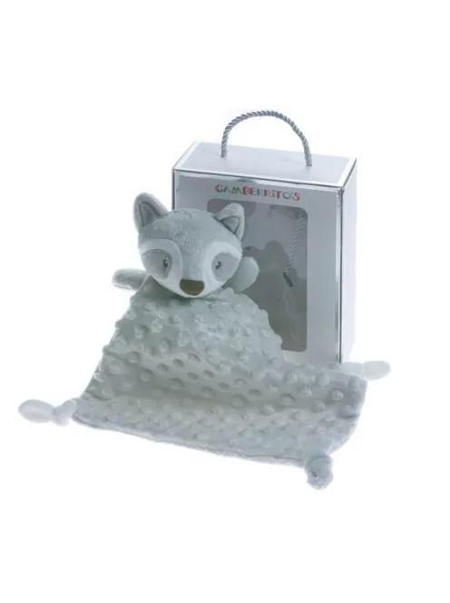 Gamberritos szundikendő plüss buborékos anyagú mosómedve - szürke 10770