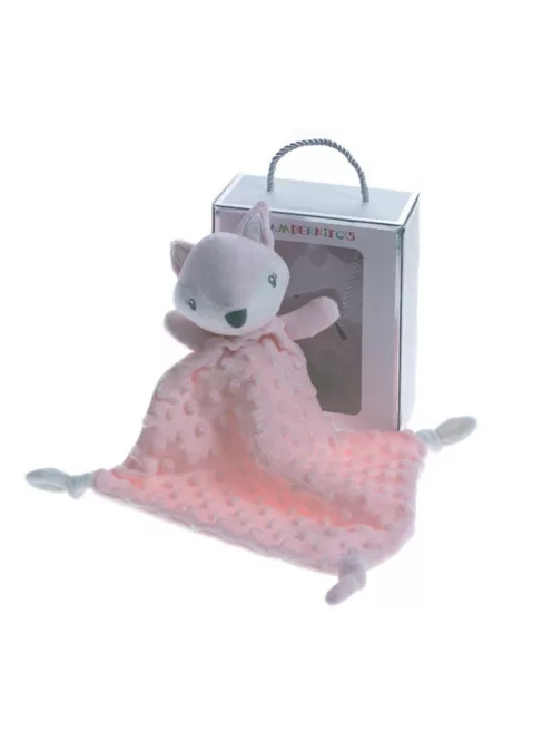 Gamberritos szundikendő plüss buborékos anyagú róka - rózsaszín 10770