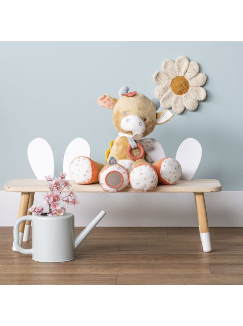 Nattou plüss foglalkoztató játék 45cm Mila, Zoe and Lana - Mila, a boci