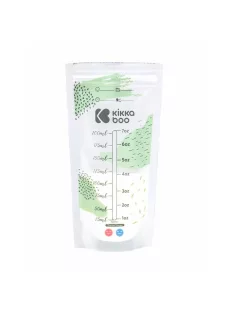   Kikkaboo anyatejtároló tasak, Lactty hőmérővel, 200ml, 50db