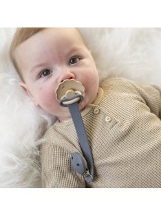 Nattou szilikon cumitartó szalag - sötétszürke