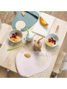 Nattou szilikon étkészlet 4 részes ivópohárral - pink