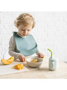 Nattou szilikon étkészlet 4 részes ivópohárral - zöld