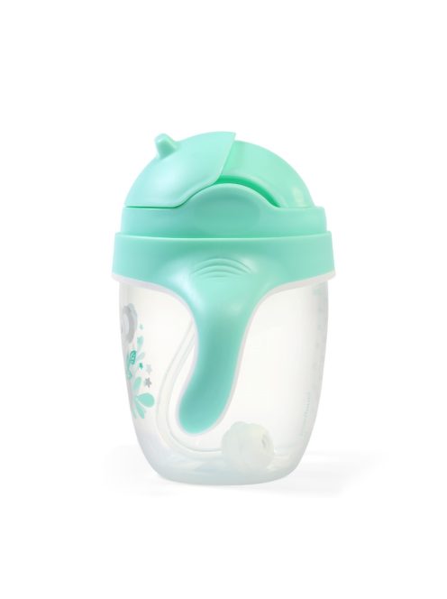 BabyOno Itatópohár szívószállal, füllel, 240 ml, menta, 1464/03