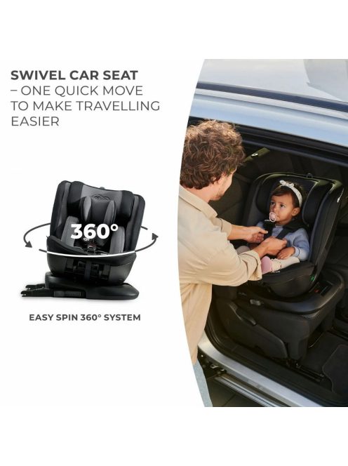 Kinderkraft gyerekülés Xpedition 2 i-Size 360 fok Isofix 40-150cm fekete