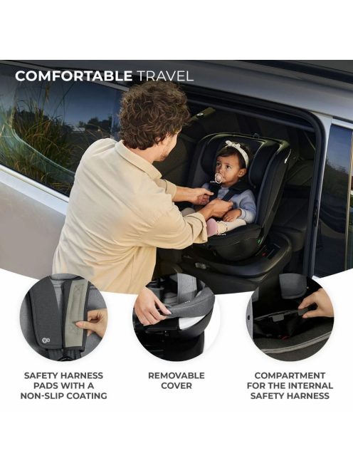 Kinderkraft gyerekülés Xpedition 2 i-Size 360 fok Isofix 40-150cm fekete