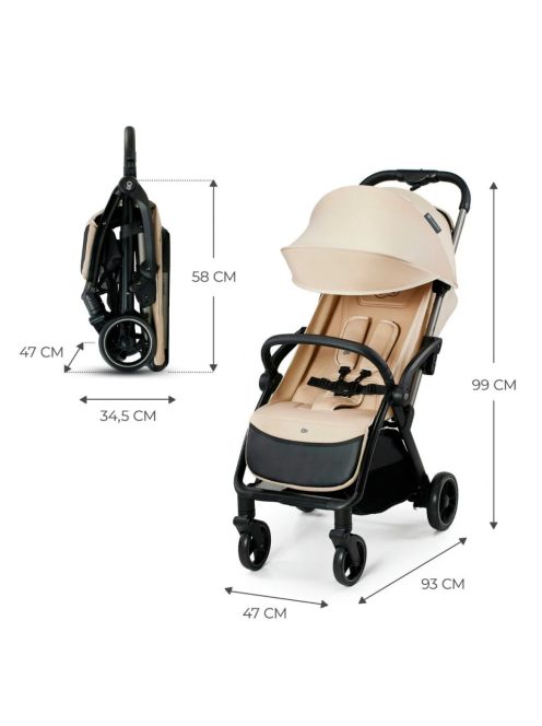 Kinderkraft sportbabakocsi Apino automata Dune bézs