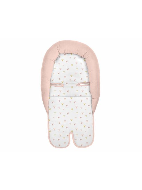 Kikkaboo memóriahabos fejszűkítő autósülésbe, pink szívek